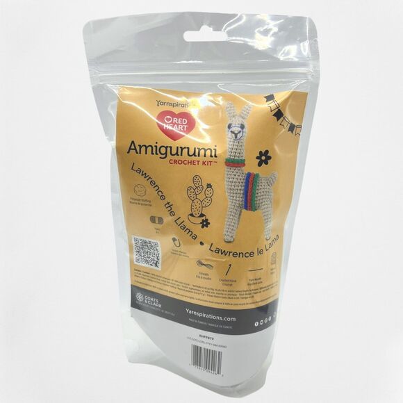 Red Heart Amigurumi Crochet Kit Lawrence Llama Stuffed Animal Toy Yarnspirations - Picture 2 of 7